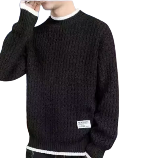 Horizon Black Knitted Sweater