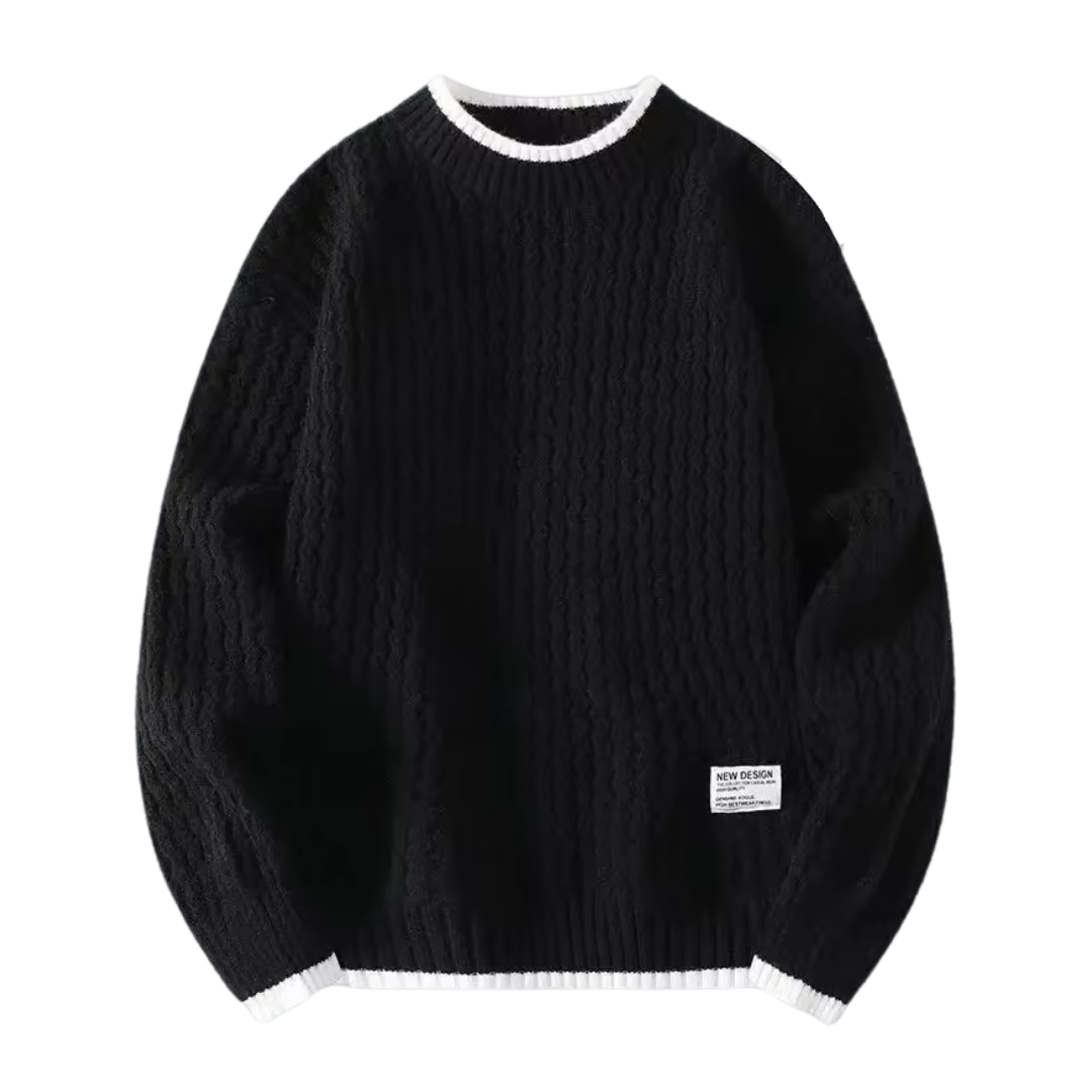 Horizon Black Knitted Sweater