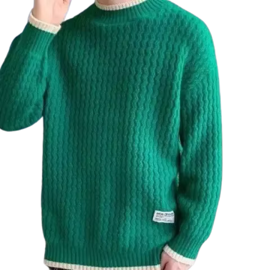 Horizon Green Knitted Sweater