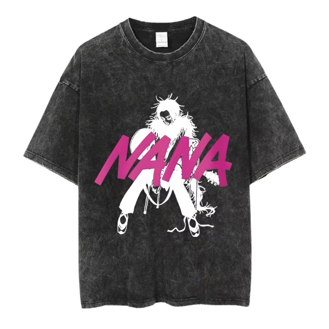 Nana Guitar Vintage Anime Oversized T-Shirt