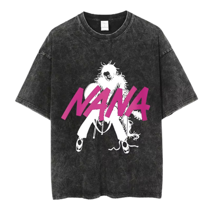 Nana Guitar Vintage Anime Oversized T-Shirt