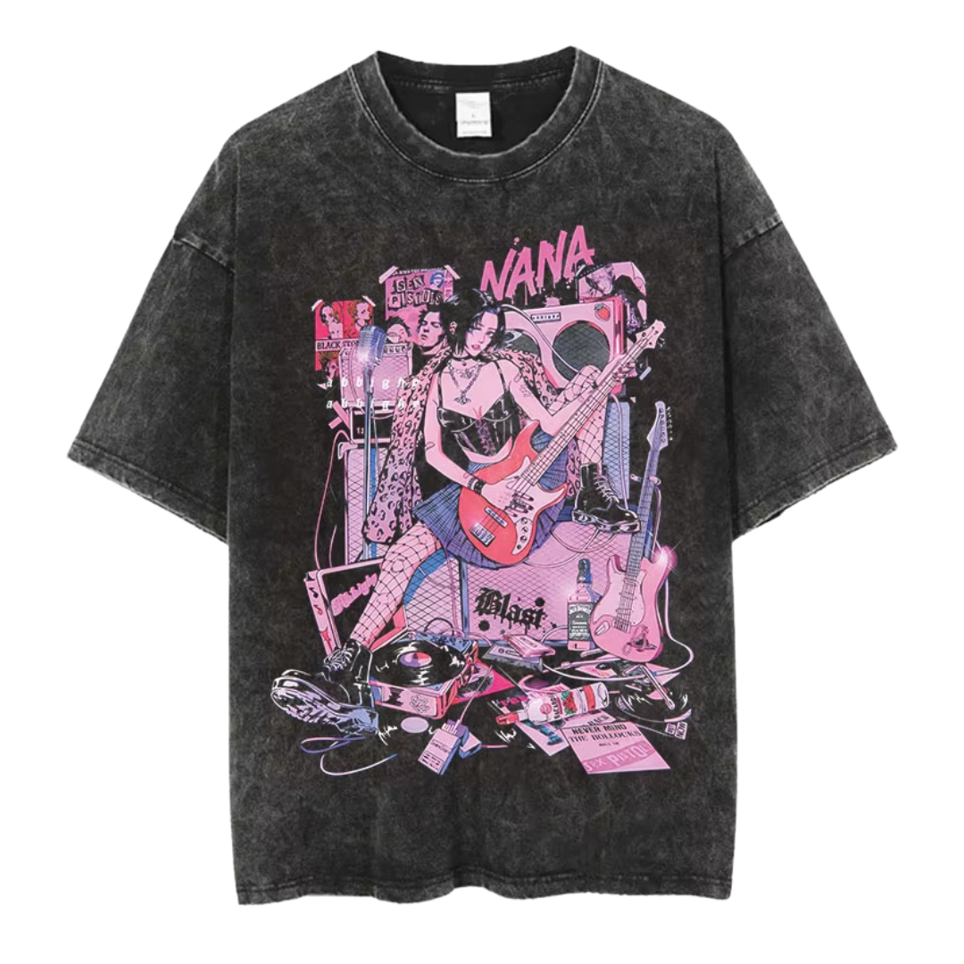 Nana Music Vintage Anime Oversized T-Shirt